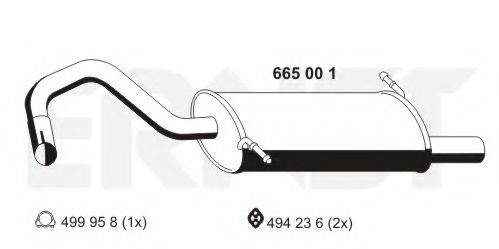 ERNST 665001 Глушник вихлопних газів кінцевий