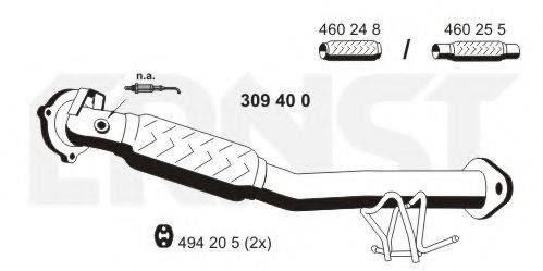 ERNST 309400 Труба вихлопного газу