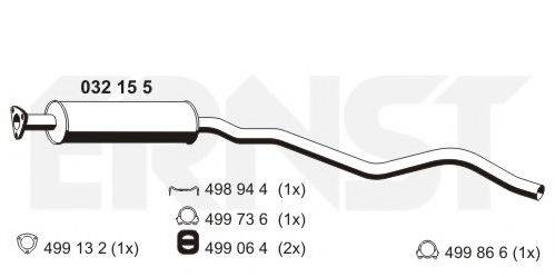 ERNST 032155 Передглушувач вихлопних газів