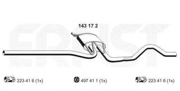 ERNST 143172 Середній глушник вихлопних газів