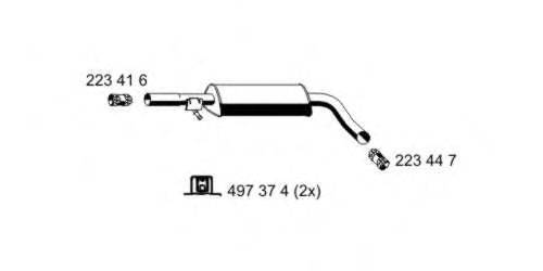 ERNST 202022 Середній глушник вихлопних газів