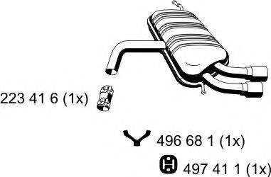 ERNST 203036 Глушник вихлопних газів кінцевий