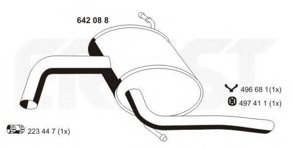 ERNST 642088 Глушник вихлопних газів кінцевий