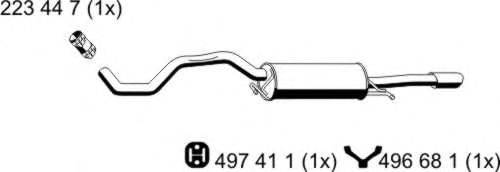 ERNST 243032 Глушник вихлопних газів кінцевий