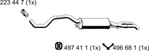 ERNST 243070 Глушник вихлопних газів кінцевий