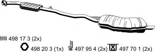 ERNST 283120 Глушник вихлопних газів кінцевий