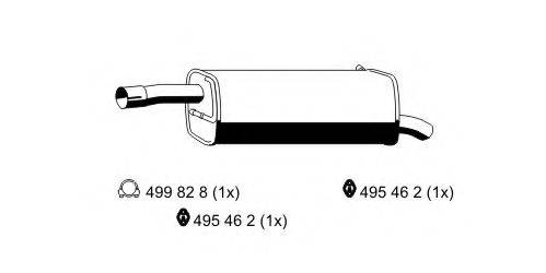 ERNST 310161 Глушник вихлопних газів кінцевий