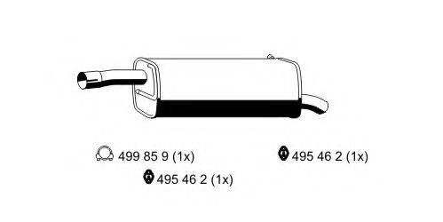 ERNST 310208 Глушник вихлопних газів кінцевий