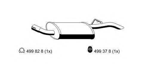 ERNST 311113 Глушник вихлопних газів кінцевий