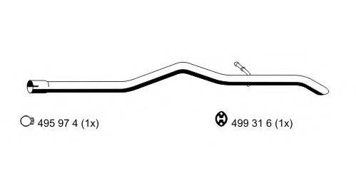 ERNST 330503 Труба вихлопного газу