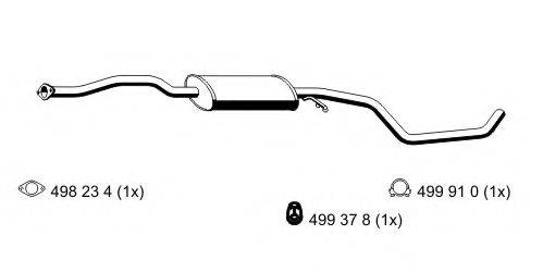 ERNST 332163 Передглушувач вихлопних газів