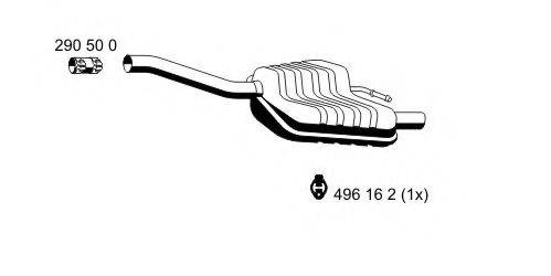 ERNST 341158 Глушник вихлопних газів кінцевий