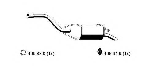 ERNST 344111 Глушник вихлопних газів кінцевий