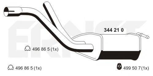 ERNST 344210 Глушник вихлопних газів кінцевий