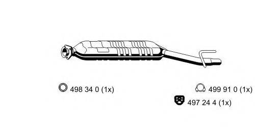 ERNST 352277 Середній глушник вихлопних газів