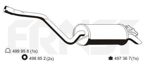 ERNST 353373 Глушник вихлопних газів кінцевий