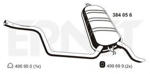 ERNST 384056 Глушник вихлопних газів кінцевий