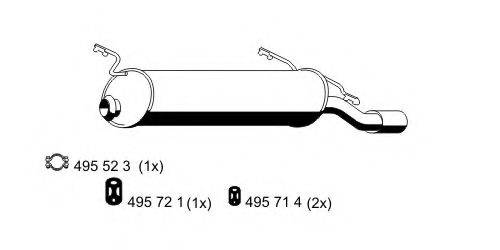 ERNST 501026 Глушник вихлопних газів кінцевий