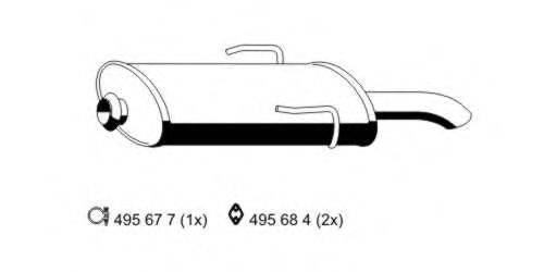 ERNST 519007 Глушник вихлопних газів кінцевий