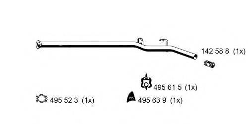 ERNST 522458 Труба вихлопного газу