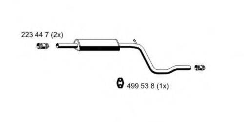 ERNST 642026 Середній глушник вихлопних газів