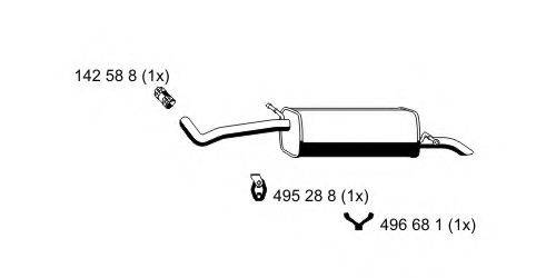 ERNST 645126 Глушник вихлопних газів кінцевий