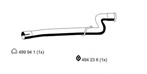 ERNST 331579 Труба вихлопного газу
