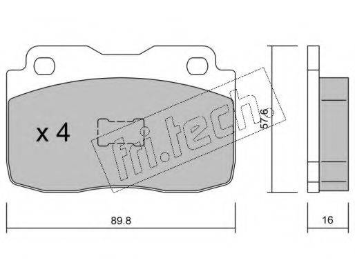 FRI.TECH. 0300 Комплект гальмівних колодок, дискове гальмо