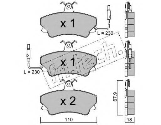FRI.TECH. 0710 Комплект гальмівних колодок, дискове гальмо