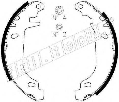 FRI.TECH. 1022032 Комплект гальмівних колодок