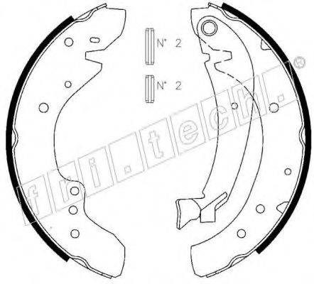 FRI.TECH. 1034096 Комплект гальмівних колодок