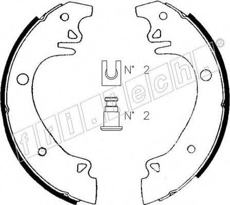 FRI.TECH. 1079178 Комплект гальмівних колодок
