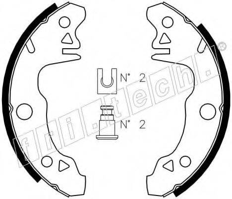 FRI.TECH. 1088202 Комплект гальмівних колодок
