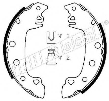 FRI.TECH. 1088204 Комплект гальмівних колодок