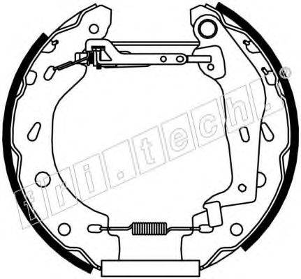 FRI.TECH. 16186 Комплект гальмівних колодок