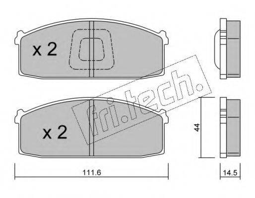 FRI.TECH. 2541 Комплект гальмівних колодок, дискове гальмо