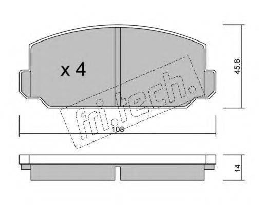 FRI.TECH. 4770 Комплект гальмівних колодок, дискове гальмо