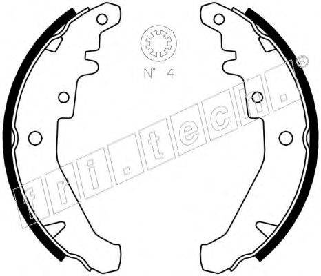 FRI.TECH. 17438 Комплект гальмівних колодок