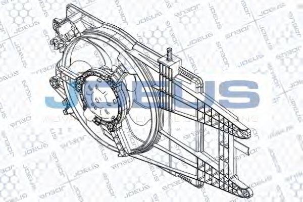 JDEUS EV845100 Вентилятор, охолодження двигуна