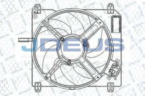 JDEUS EV817000 Вентилятор, охолодження двигуна