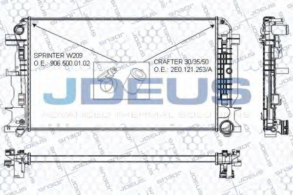 JDEUS RA0170800 Радіатор, охолодження двигуна