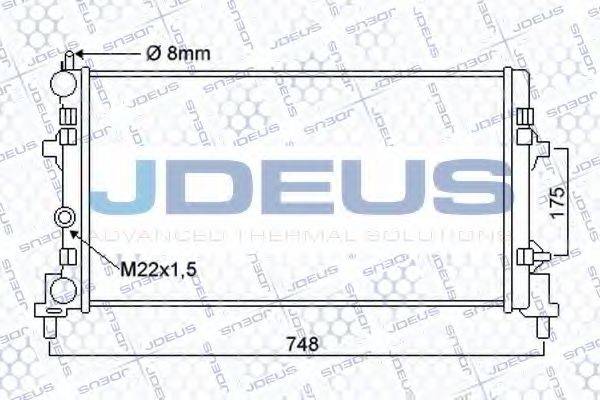 JDEUS 025M29 Радіатор, охолодження двигуна