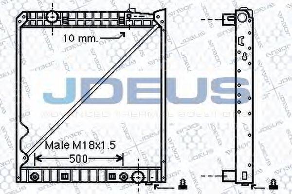 JDEUS 117M09 Радіатор, охолодження двигуна