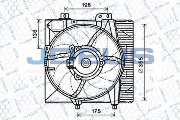 JDEUS EV210430 Вентилятор, охолодження двигуна