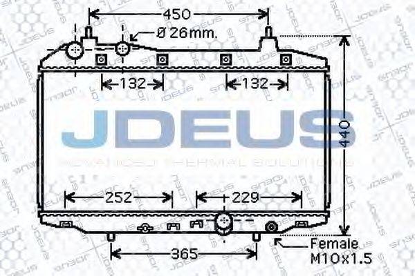 JDEUS 013M28 Радіатор, охолодження двигуна