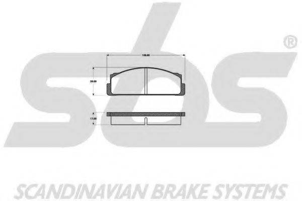 SBS 1501222305 Комплект гальмівних колодок, дискове гальмо