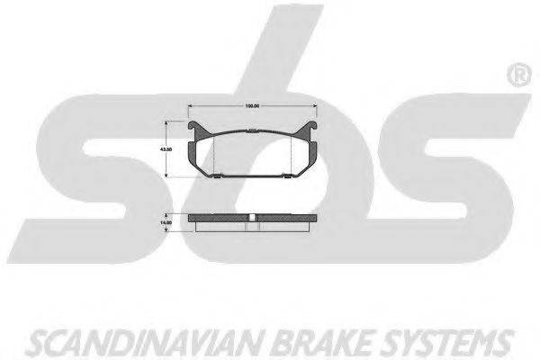 SBS 1501223233 Комплект гальмівних колодок, дискове гальмо