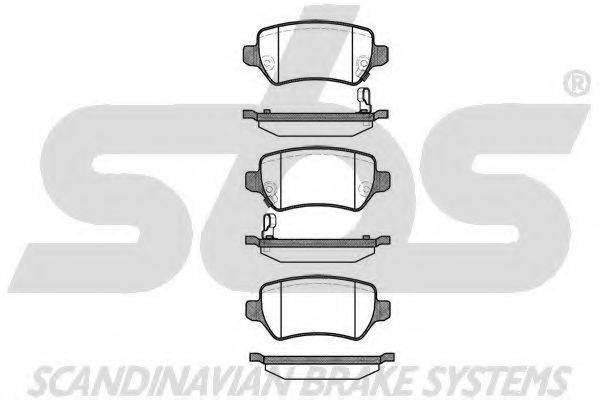 SBS 1501223625 Комплект гальмівних колодок, дискове гальмо