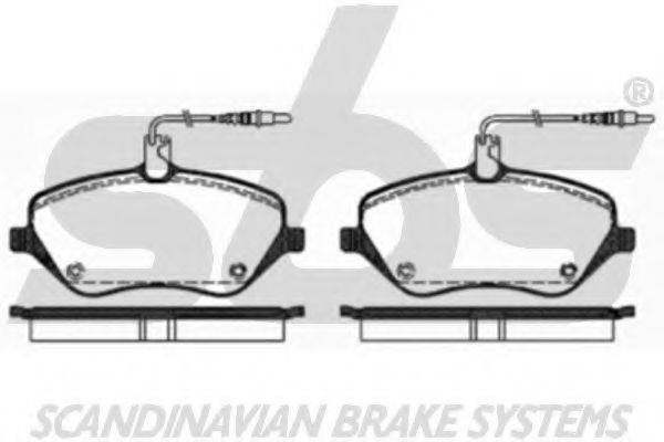 SBS 1501223744 Комплект гальмівних колодок, дискове гальмо