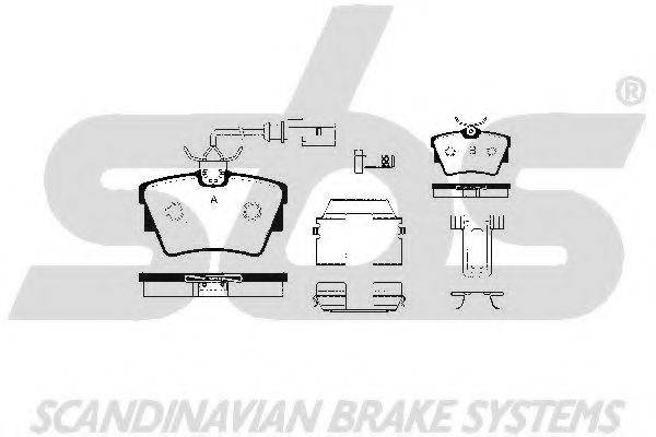 SBS 1501224747 Комплект гальмівних колодок, дискове гальмо
